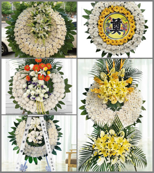 山东济宁嘉祥县嘉祥街道孙山头村花圈速递